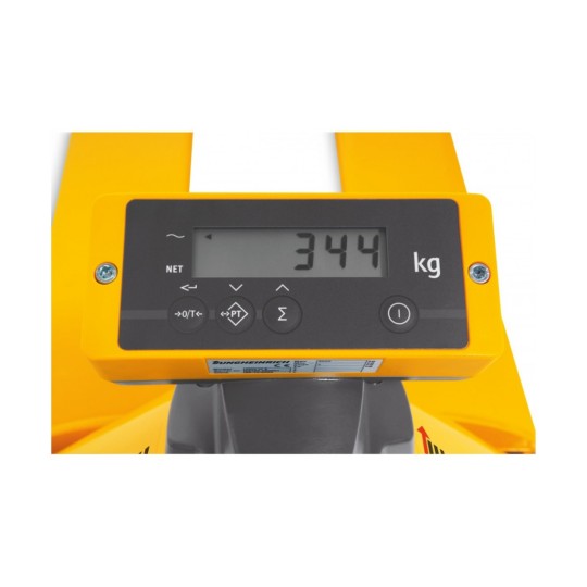 Transpalet manual cu funcție de cântărire, capacitate 2200 kg