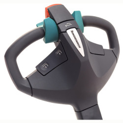 Transpalet electric cu catarg EJC 110, capacitate de încărcare 1000 kg, înălțime de ridicare 2500 - 3600 mm