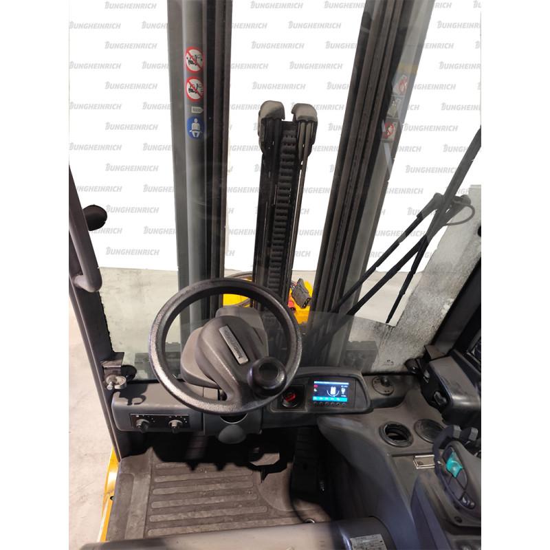 Electric counterbalance forklift Jungheinrich EFG 215, capacity 1500 kg, lift height 6000 mm