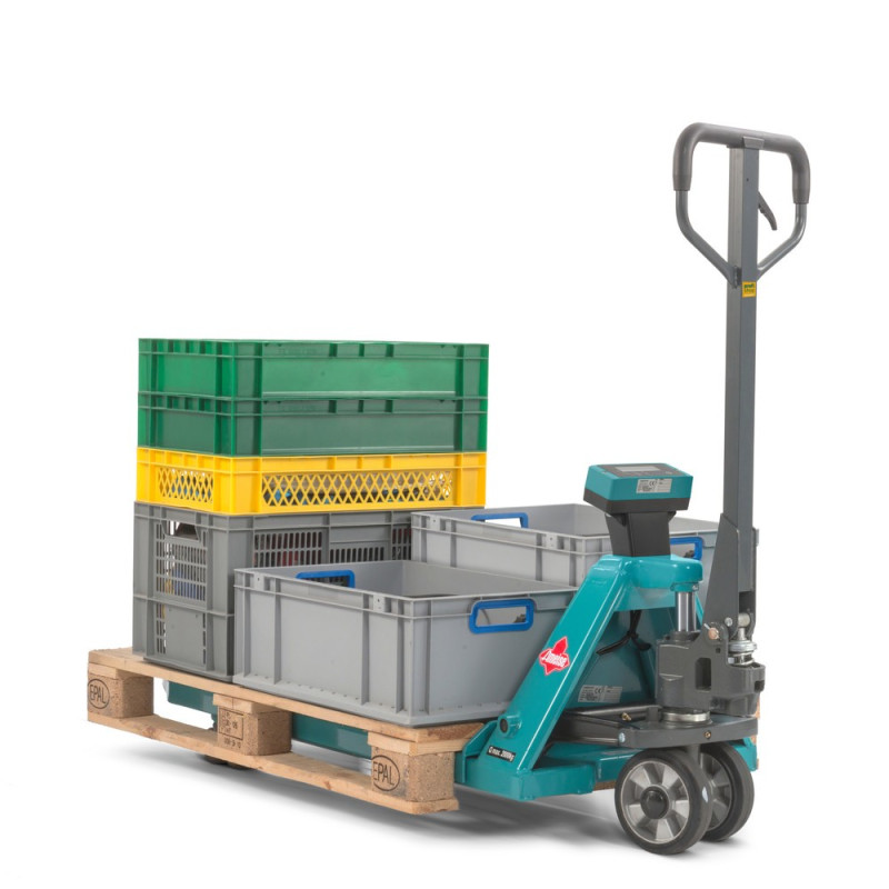 Weighing hand pallet truck Ameise PTM 2.0, capacity 2,000 kg, forks length 1150 mm