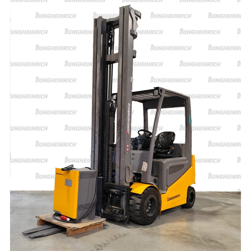 Electric counterbalance forklift Jungheinrich EFG 430k, capacity 3000 kg, lift height 7500 mm