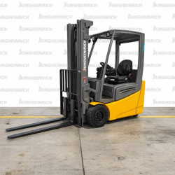 USED Electric counterbalance forklift Jungheinrich EFG 215, capacity 1500 kg, lift height 4640 mm