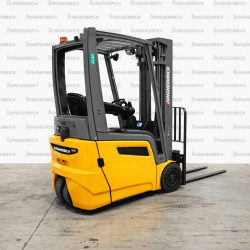 USED Electric counterbalance forklift Jungheinrich EFG 215, capacity 1500 kg, lift height 4640 mm
