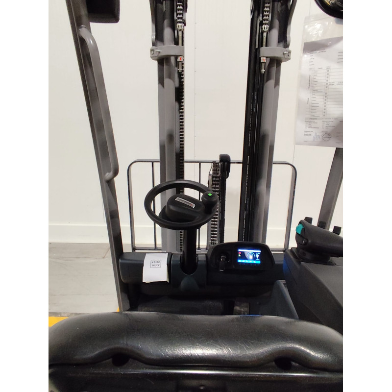 USED Electric counterbalance forklift Jungheinrich EFG 215, capacity 1500 kg, lift height 4640 mm