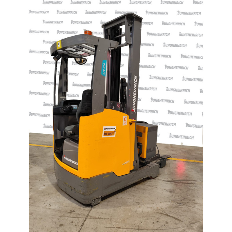 Stivuitor electric Jungheinrich ETV 210, capacitate 1000 kg, catarg triplex, înălțime ridicare 6500 mm