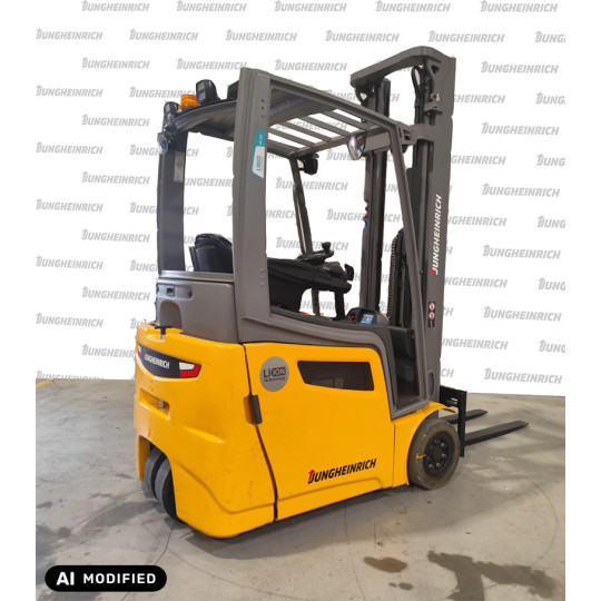 Electric counterbalance forklift Jungheinrich EFG 215, capacity 1500 kg, lift height 4000 mm