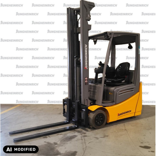 Electrostivuitor Jungheinrich EFG 215, capacitate 1500 kg, înălțime de ridicare 4000 mm