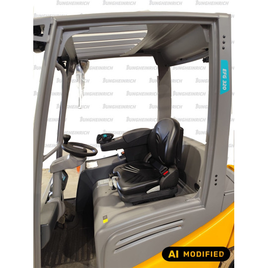 REFURBISHED Electric counterbalance forklift Jungheinrich EFG 320, capacity 2000 kg, lift height 4400 mm