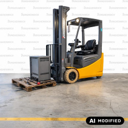 Electric counterbalance forklift Jungheinrich EFG 218k, capacity 1800 kg, lift height 5000 mm