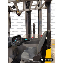 Stivuitor electric Jungheinrich ETV 210, capacitate 1000 kg, catarg triplex, înălțime ridicare 6500 mm