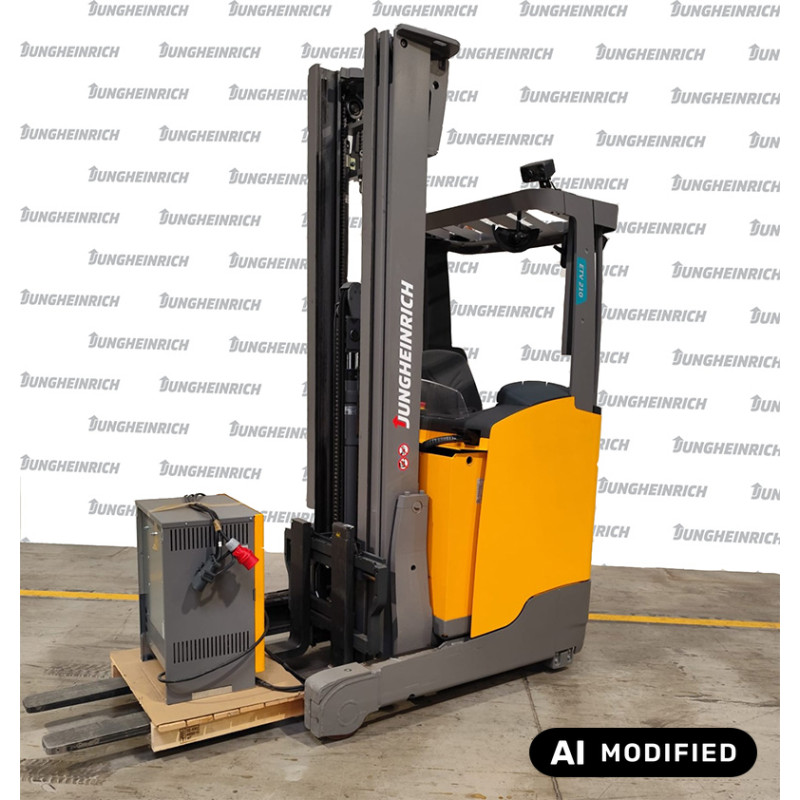 Reach truck Jungheinrich ETV 210, capacity 1000 kg, lift height 6500 mm
