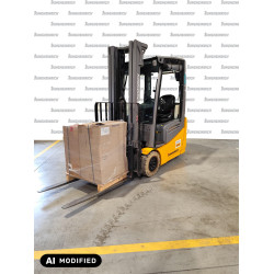 USED Electric counterbalance forklift Jungheinrich EFG 215, capacity 1500 kg, lift height 4800 mm