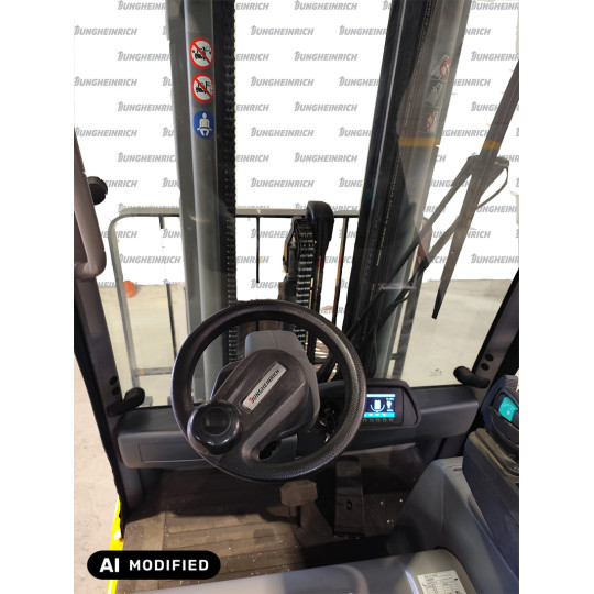 USED Electric counterbalance forklift Jungheinrich EFG 215, capacity 1500 kg, lift height 4800 mm