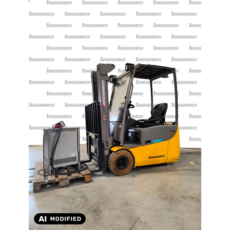 Electric counterbalance forklift Jungheinrich EFG 115, capacity 1500 kg, lift height 4500 mm