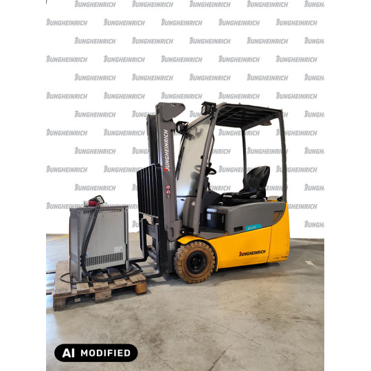 Electric counterbalance forklift Jungheinrich EFG 115, capacity 1500 kg, lift height 4500 mm