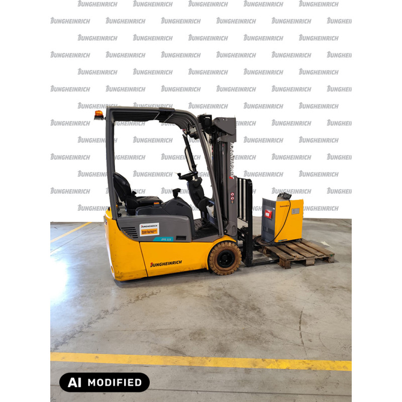 Electric counterbalance forklift Jungheinrich EFG 115, capacity 1500 kg, lift height 4500 mm