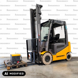 Electric counterbalance forklift Jungheinrich EFG 425k, capacity 2500 kg, lift height 4300 mm