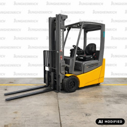 USED Electric counterbalance forklift Jungheinrich EFG 215, capacity 1500 kg, lift height 4640 mm