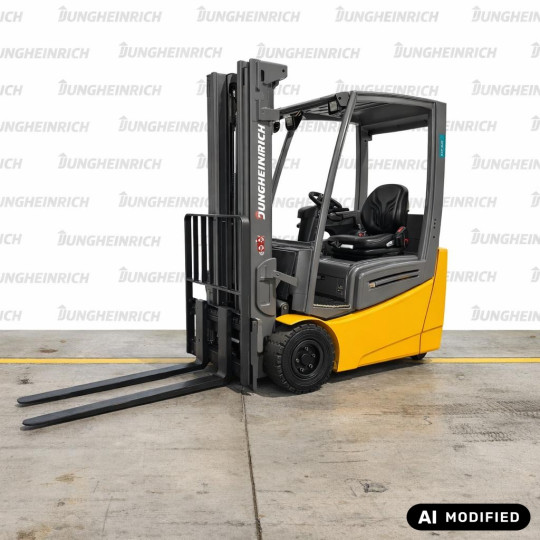 Electrostivuitor Jungheinrich EFG 215, capacitate 1500 kg, înălțime de ridicare 4640 mm