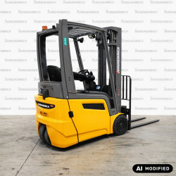 USED Electric counterbalance forklift Jungheinrich EFG 215, capacity 1500 kg, lift height 4640 mm