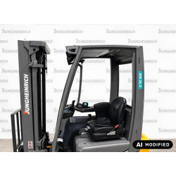 USED Electric counterbalance forklift Jungheinrich EFG 215, capacity 1500 kg, lift height 4640 mm